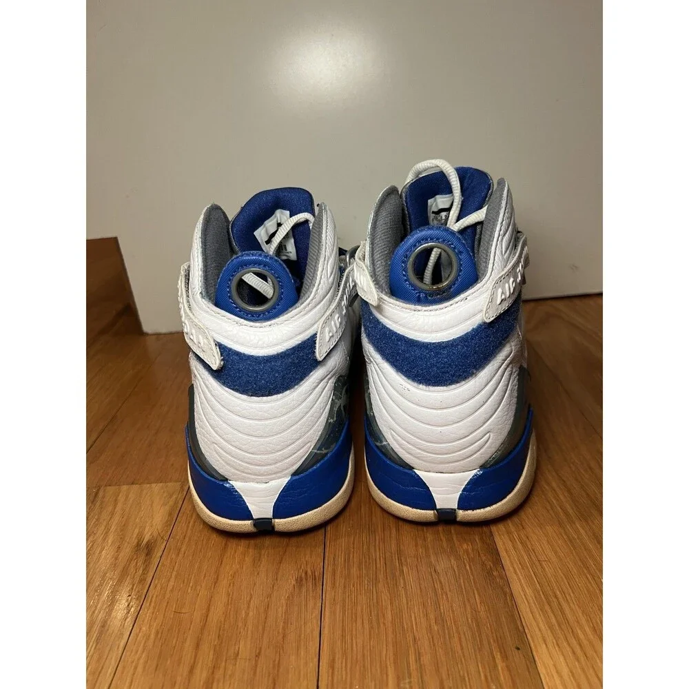 Jordan 8.0 Shoes Mens Size 10.5 White Blue Basketball Sneakers 467807-102